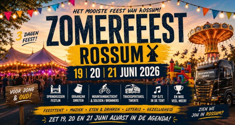 Programma Zomerfeest Rossum 2026 bekend