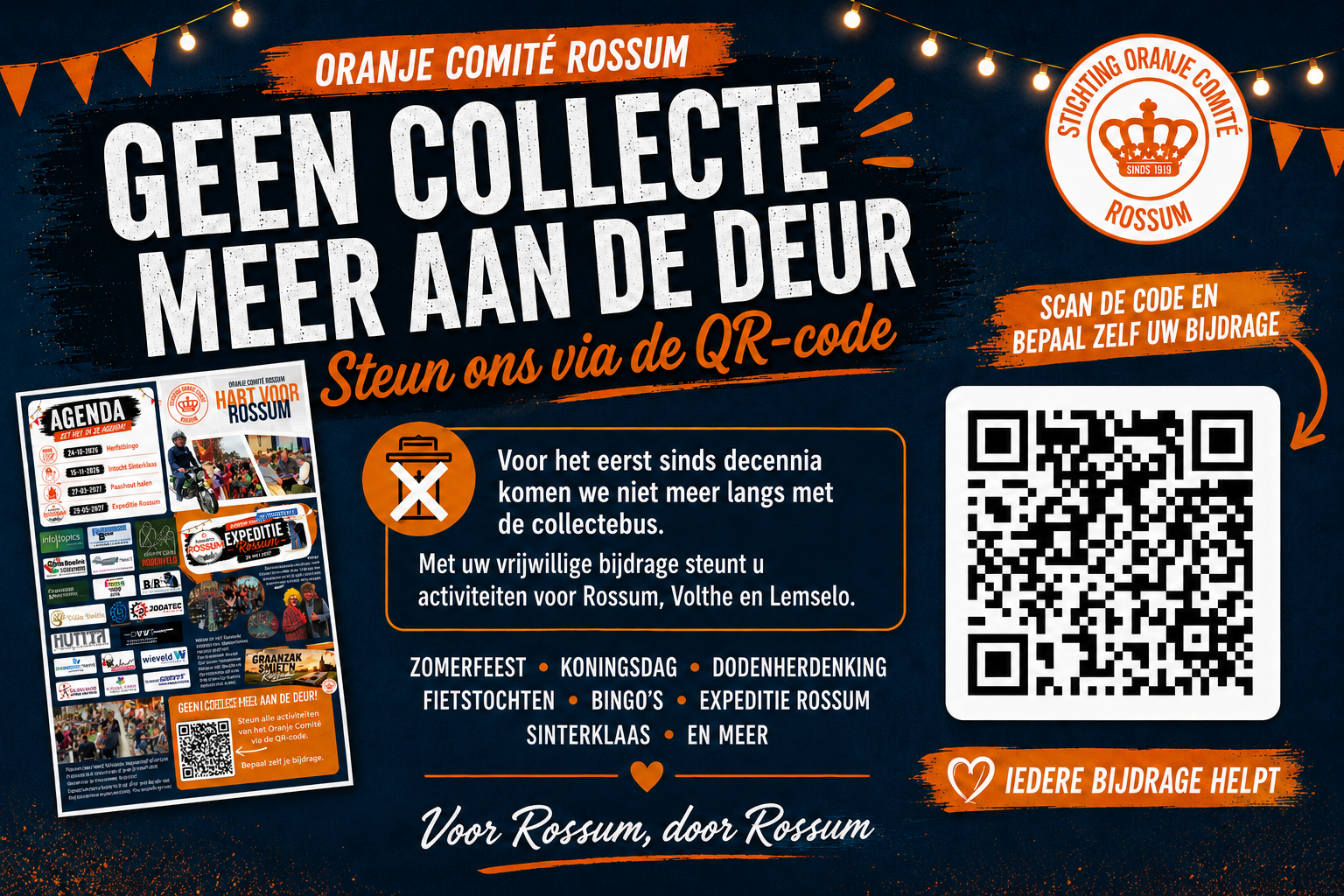 Oranje Comité stopt met collecte, maar uw steun blijft welkom